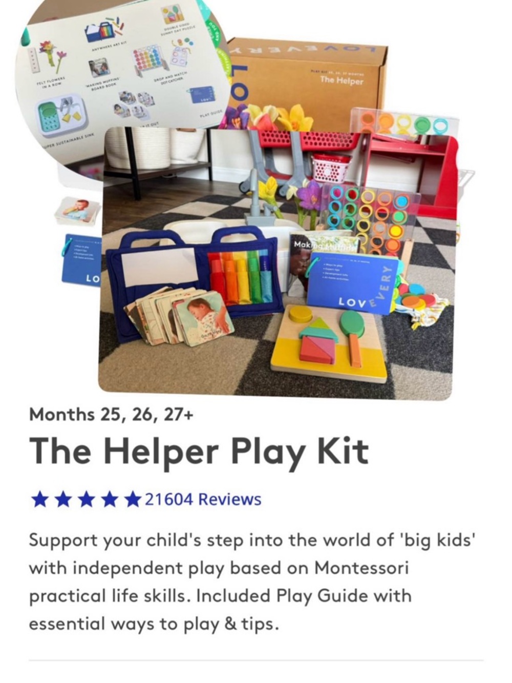 Lovevery The Helper Play Kit - Multicolor Montessori Learning Toys